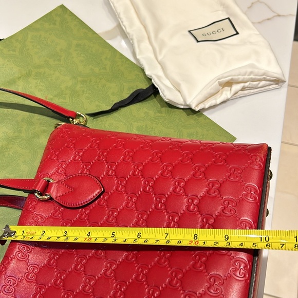 Guccisima leather AUTHENTIC handbag with shoulder strap - Picture 12 of 14